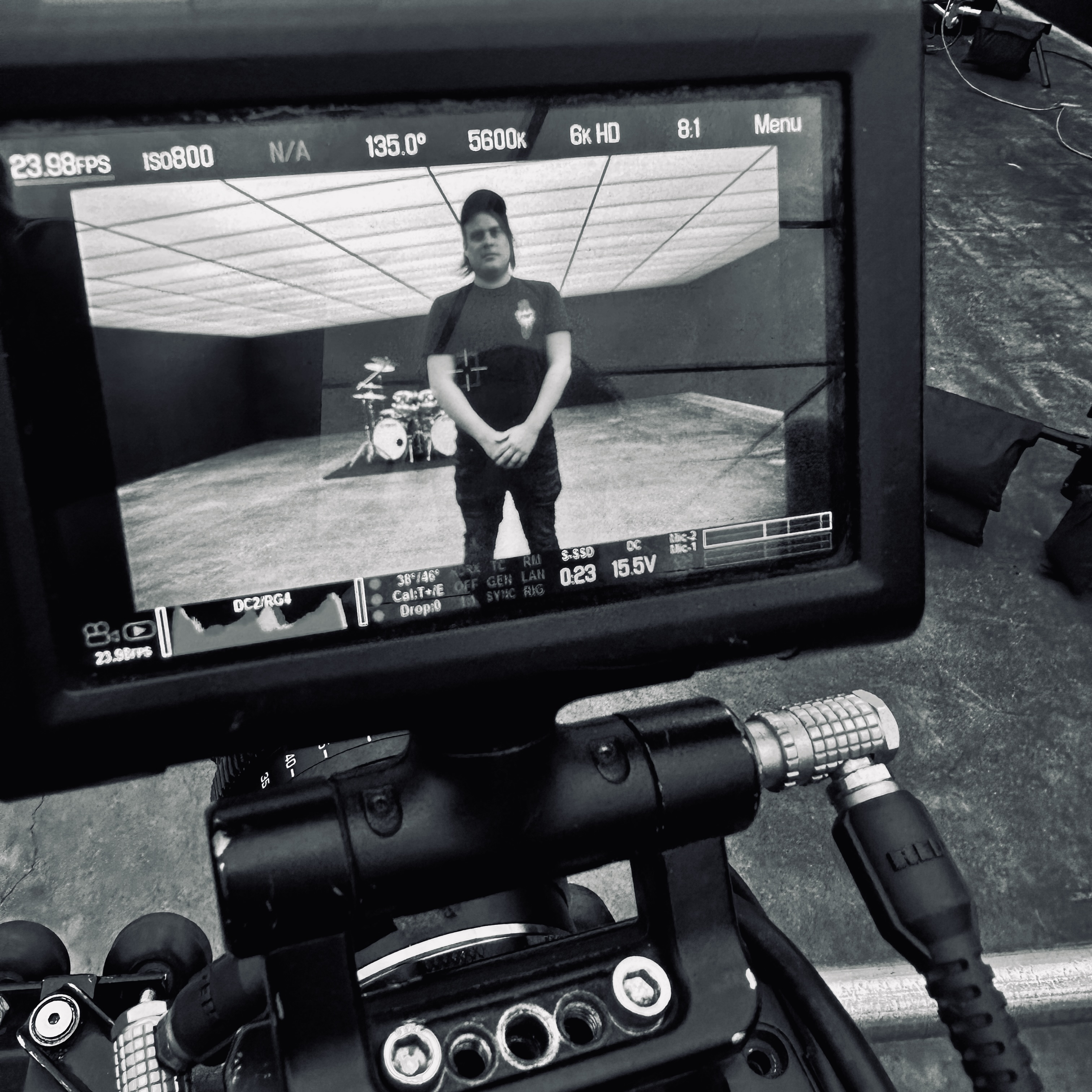 Gregoroth on set with RED Dragon Camera